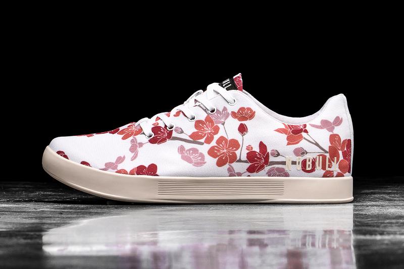 Men\'s Nobull Cherry Blossom Canvas Trainers Pink | SG N2324W